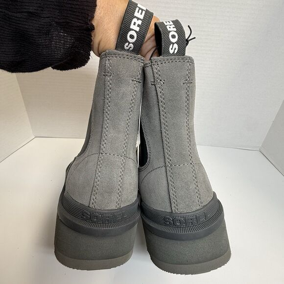 Sorel Men’s Hi Line Waterproof Suede Chelsea Ankle Grey Boots Sz 8.5 New - Picture 6 of 9